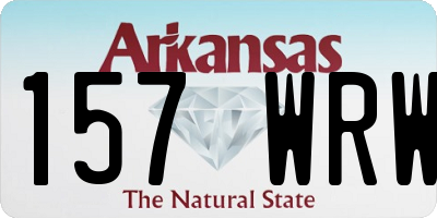 AR license plate 157WRW