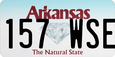 AR license plate 157WSE