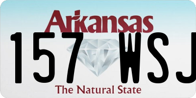 AR license plate 157WSJ