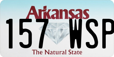 AR license plate 157WSP