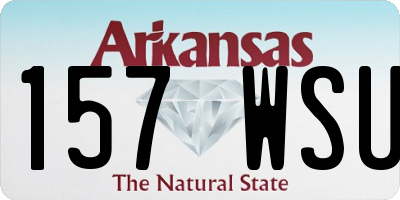 AR license plate 157WSU