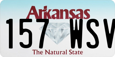 AR license plate 157WSV