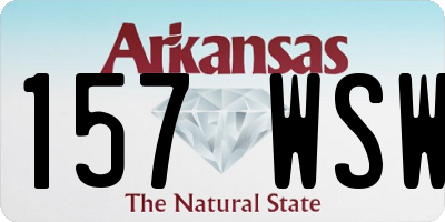 AR license plate 157WSW