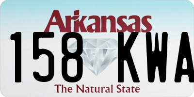 AR license plate 158KWA
