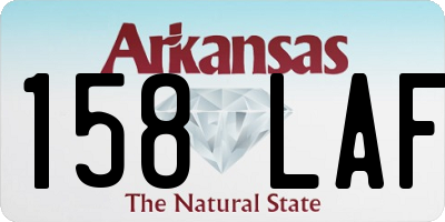 AR license plate 158LAF