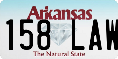 AR license plate 158LAW