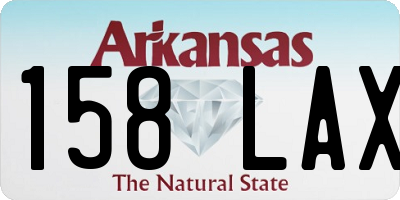 AR license plate 158LAX