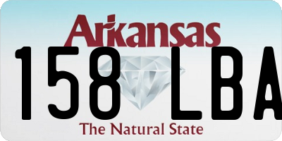 AR license plate 158LBA