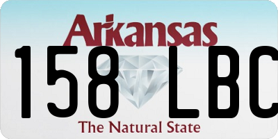 AR license plate 158LBC