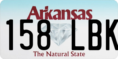 AR license plate 158LBK