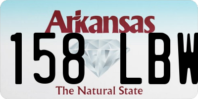 AR license plate 158LBW
