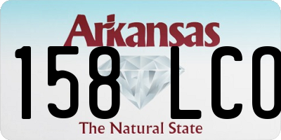 AR license plate 158LCO