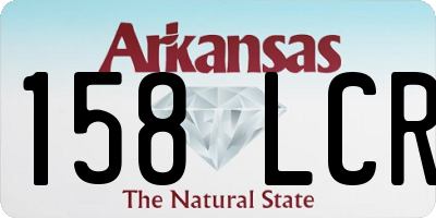 AR license plate 158LCR