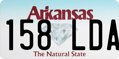 AR license plate 158LDA