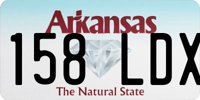 AR license plate 158LDX