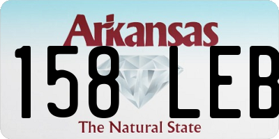 AR license plate 158LEB