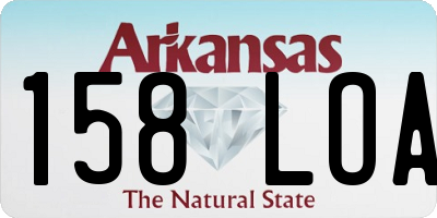 AR license plate 158LOA