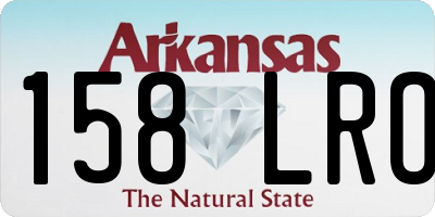 AR license plate 158LRO