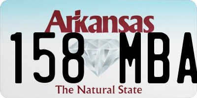 AR license plate 158MBA