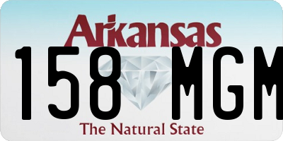 AR license plate 158MGM