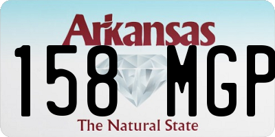 AR license plate 158MGP