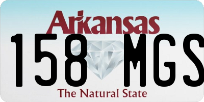 AR license plate 158MGS