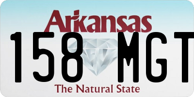 AR license plate 158MGT