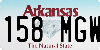 AR license plate 158MGW