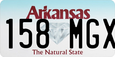 AR license plate 158MGX