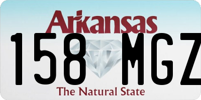 AR license plate 158MGZ
