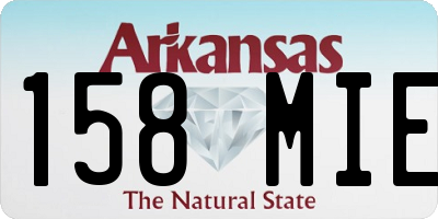 AR license plate 158MIE