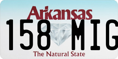 AR license plate 158MIG