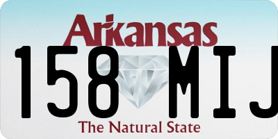 AR license plate 158MIJ