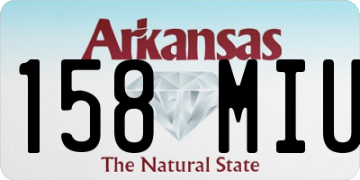AR license plate 158MIU