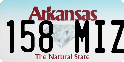 AR license plate 158MIZ