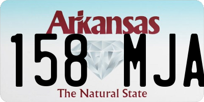 AR license plate 158MJA