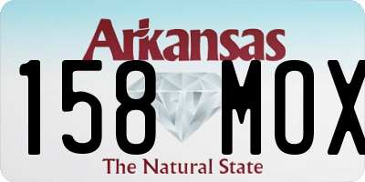 AR license plate 158MOX