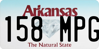 AR license plate 158MPG