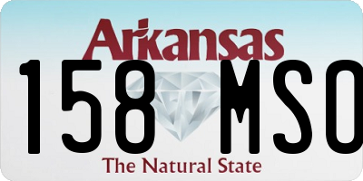 AR license plate 158MSO