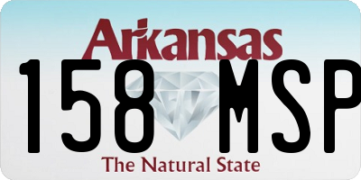 AR license plate 158MSP