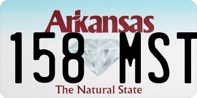 AR license plate 158MST