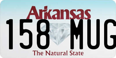 AR license plate 158MUG