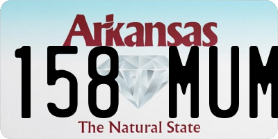 AR license plate 158MUM