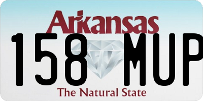 AR license plate 158MUP