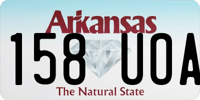 AR license plate 158UOA