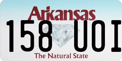 AR license plate 158UOI