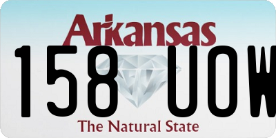 AR license plate 158UOW