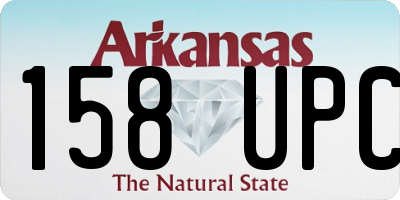 AR license plate 158UPC