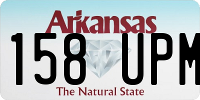 AR license plate 158UPM