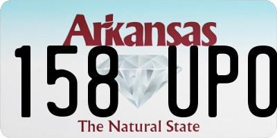AR license plate 158UPO